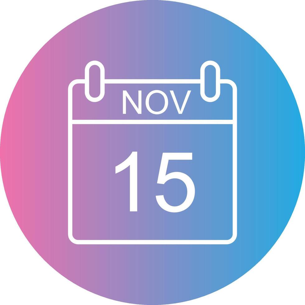 November Linie Gradient Kreis Symbol vektor