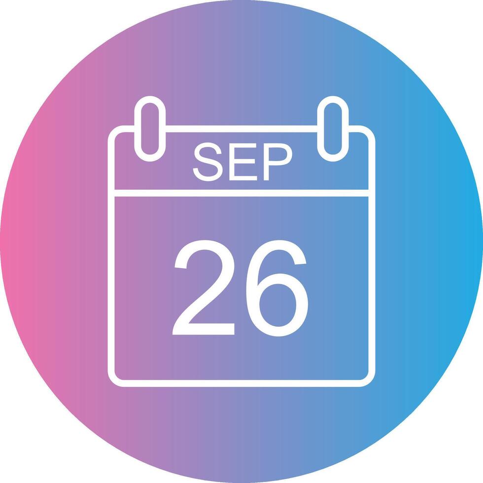 September Linie Gradient Kreis Symbol vektor