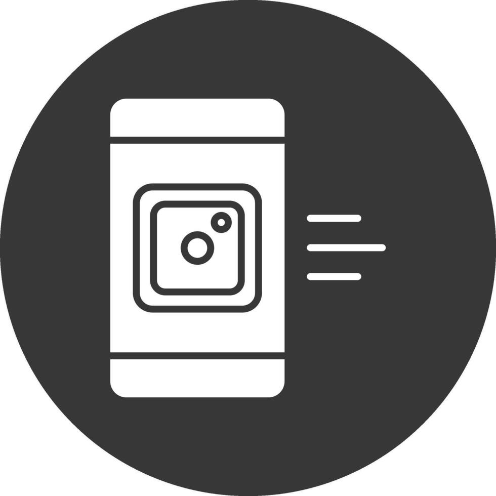 Handy, Mobiltelefon App Glyphe invertiert Symbol vektor
