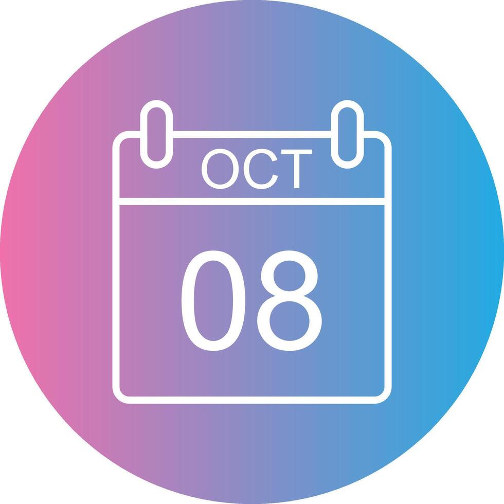 Oktober Linie Gradient Kreis Symbol vektor