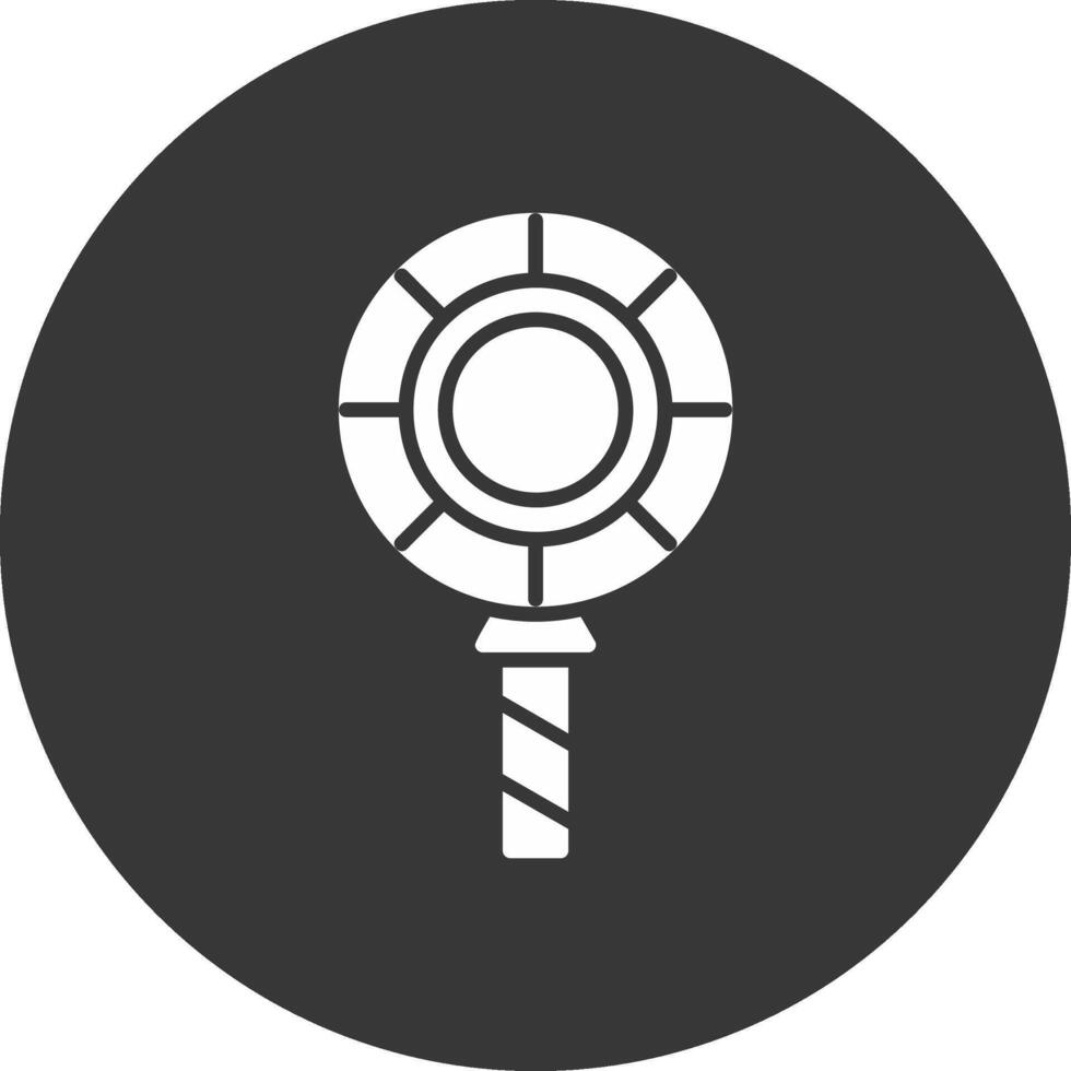 Lollipop-Glyphe invertiertes Symbol vektor