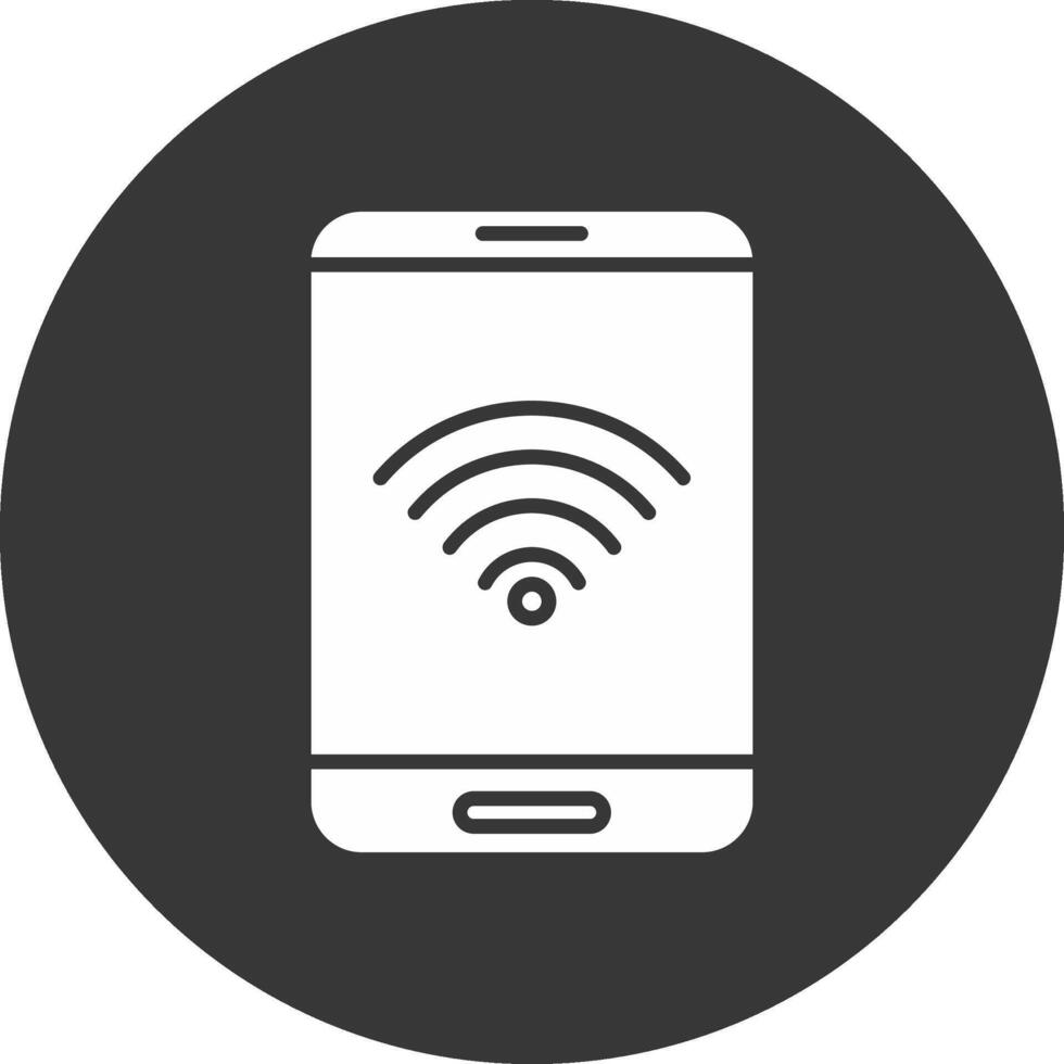 Wi-Fi-Glyphe invertiertes Symbol vektor