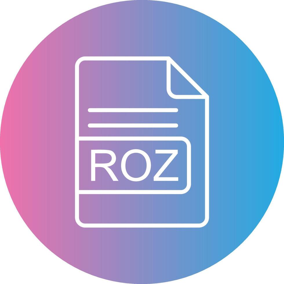 roz Datei Format Linie Gradient Kreis Symbol vektor