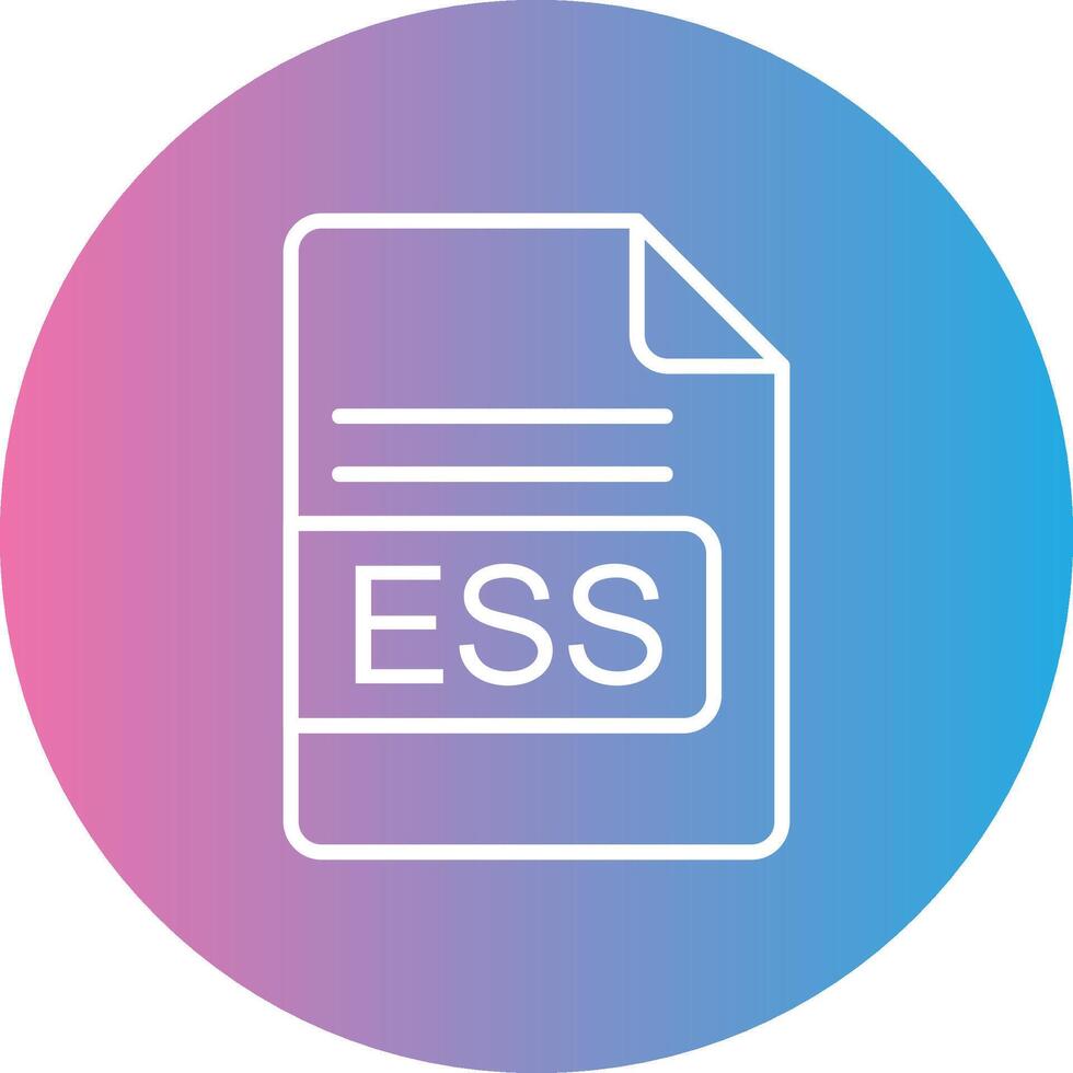 Ess Datei Format Linie Gradient Kreis Symbol vektor