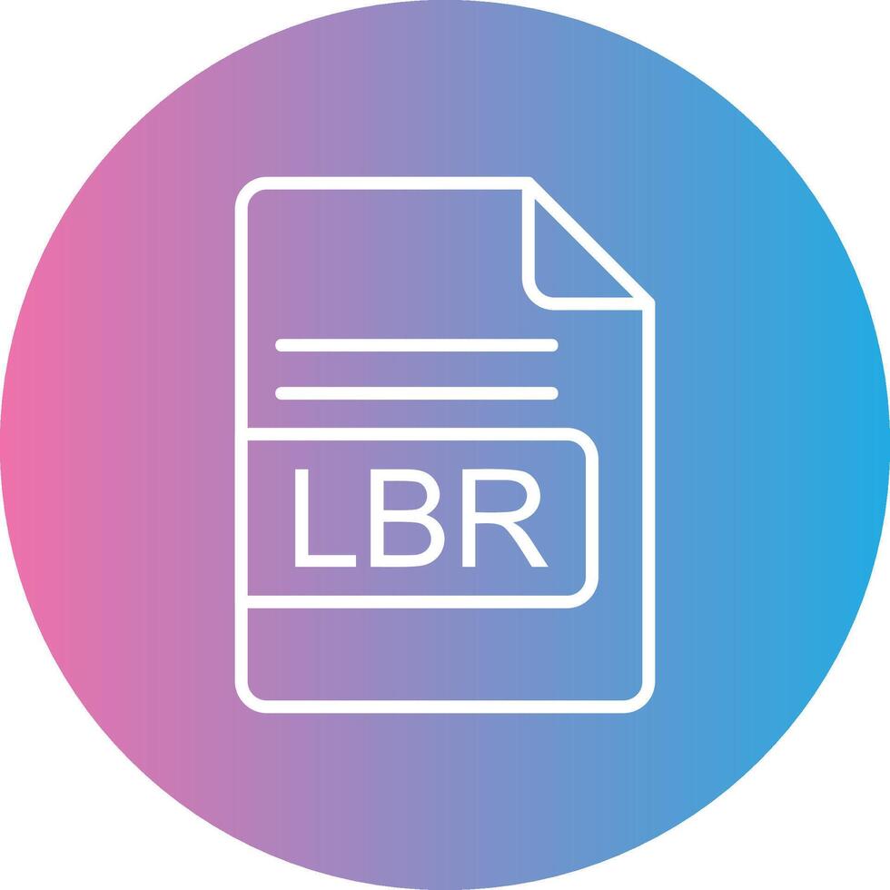 lbr Datei Format Linie Gradient Kreis Symbol vektor