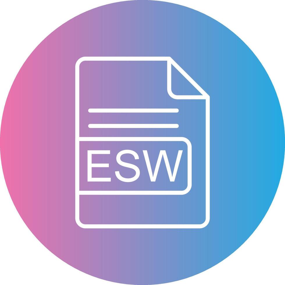 esw Datei Format Linie Gradient Kreis Symbol vektor