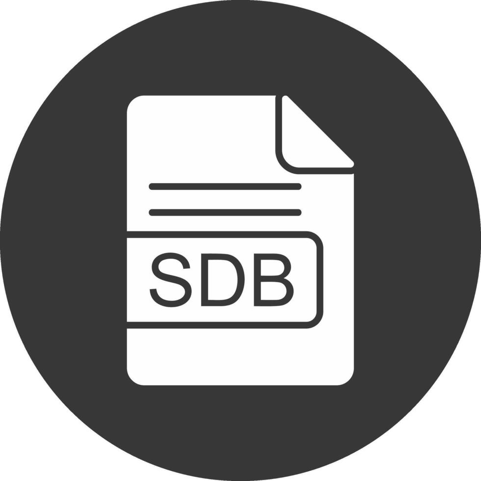 sdb Datei Format Glyphe invertiert Symbol vektor