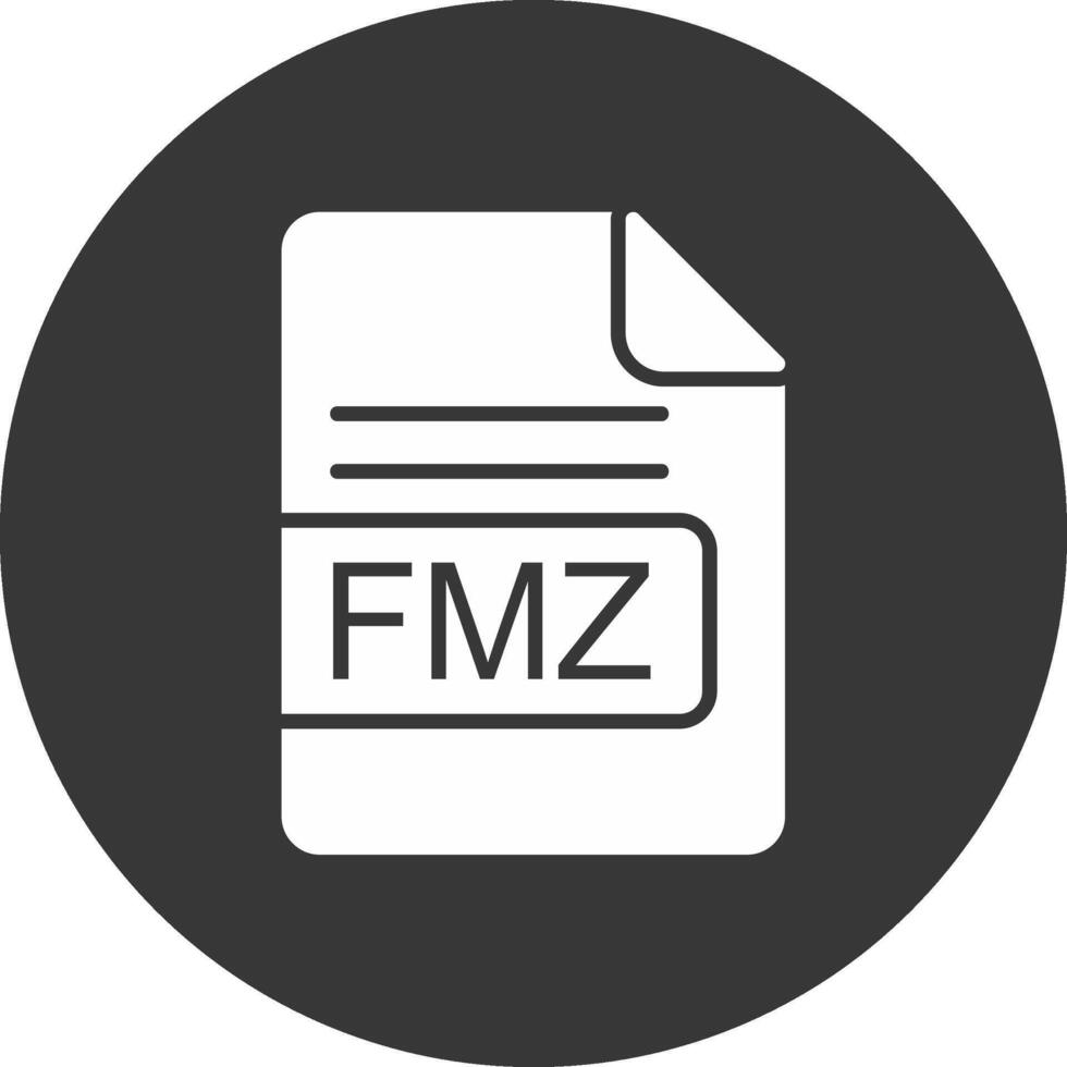 fmz Datei Format Glyphe invertiert Symbol vektor