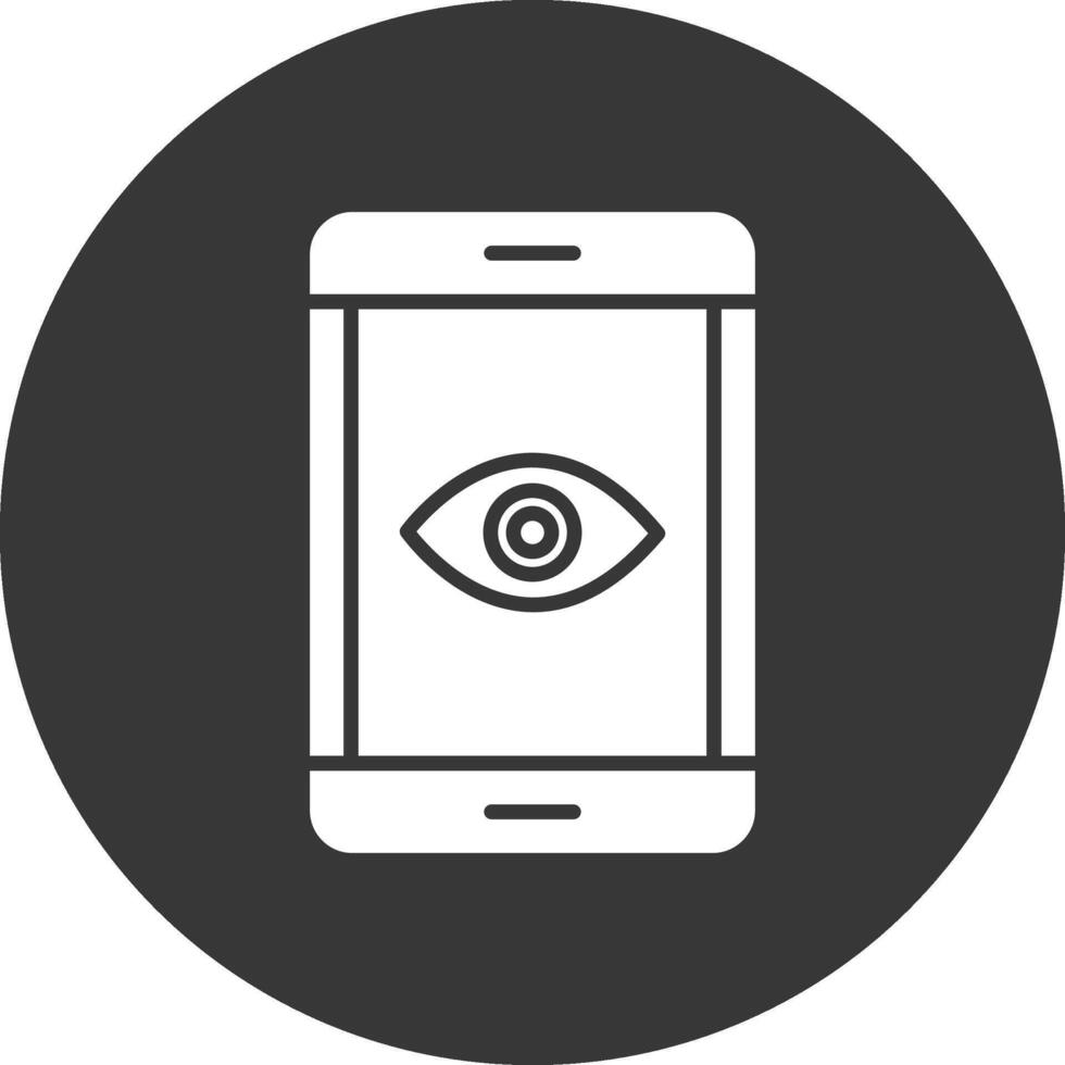 Smartphone Glyphe invertiert Symbol vektor