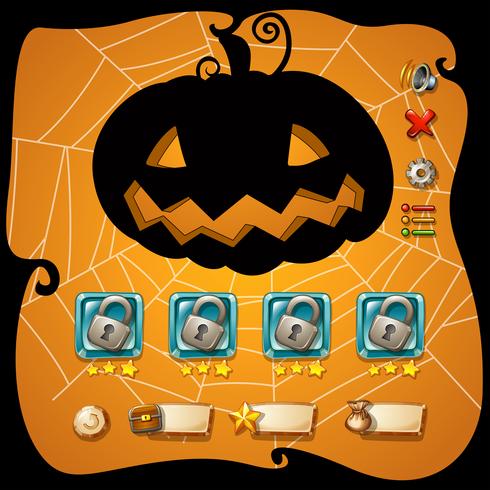 Spielvorlage mit Halloween-Thema vektor