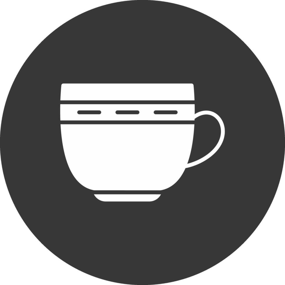 Tasse Glyphe umgekehrtes Symbol vektor