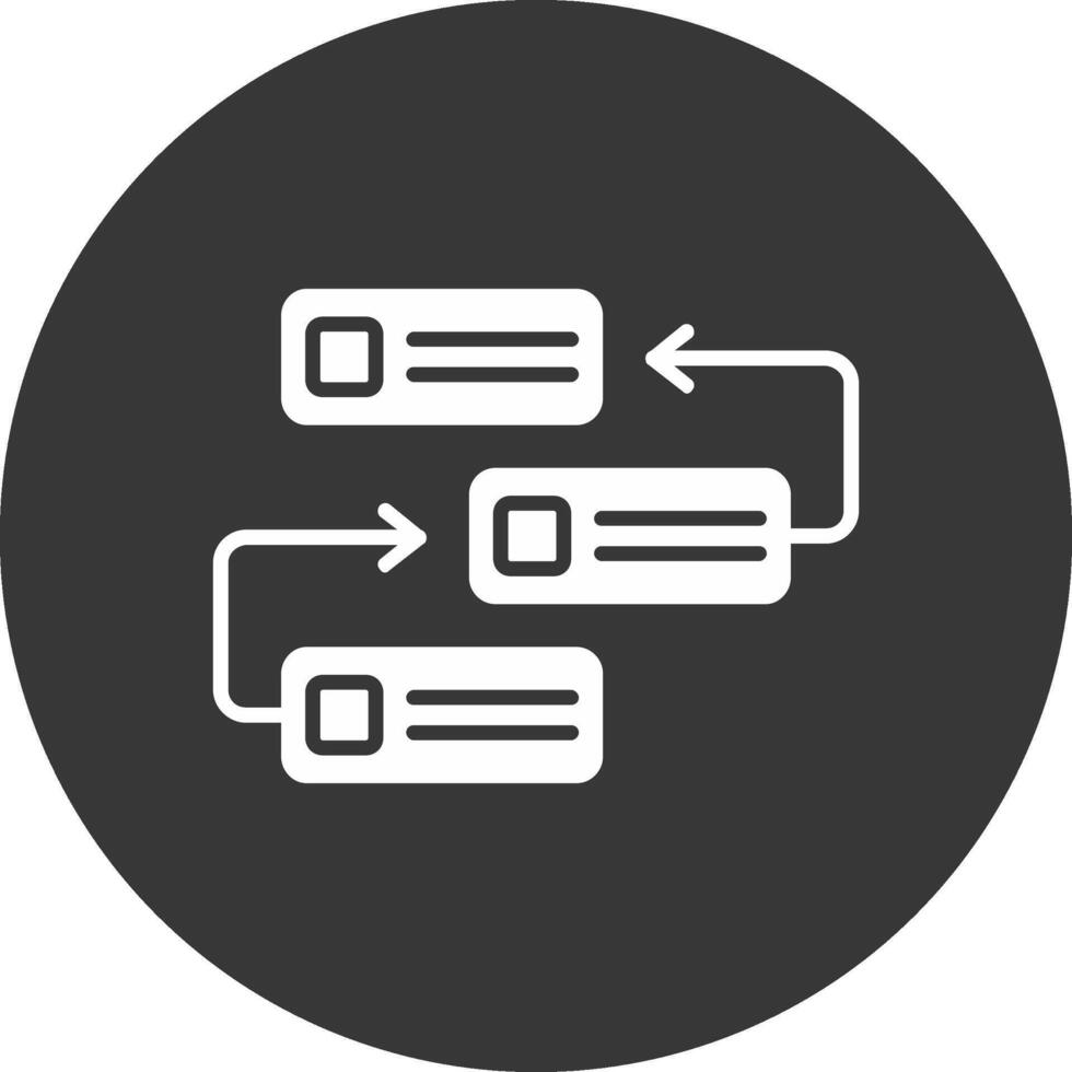 Rückstand Glyphe invertiert Symbol vektor