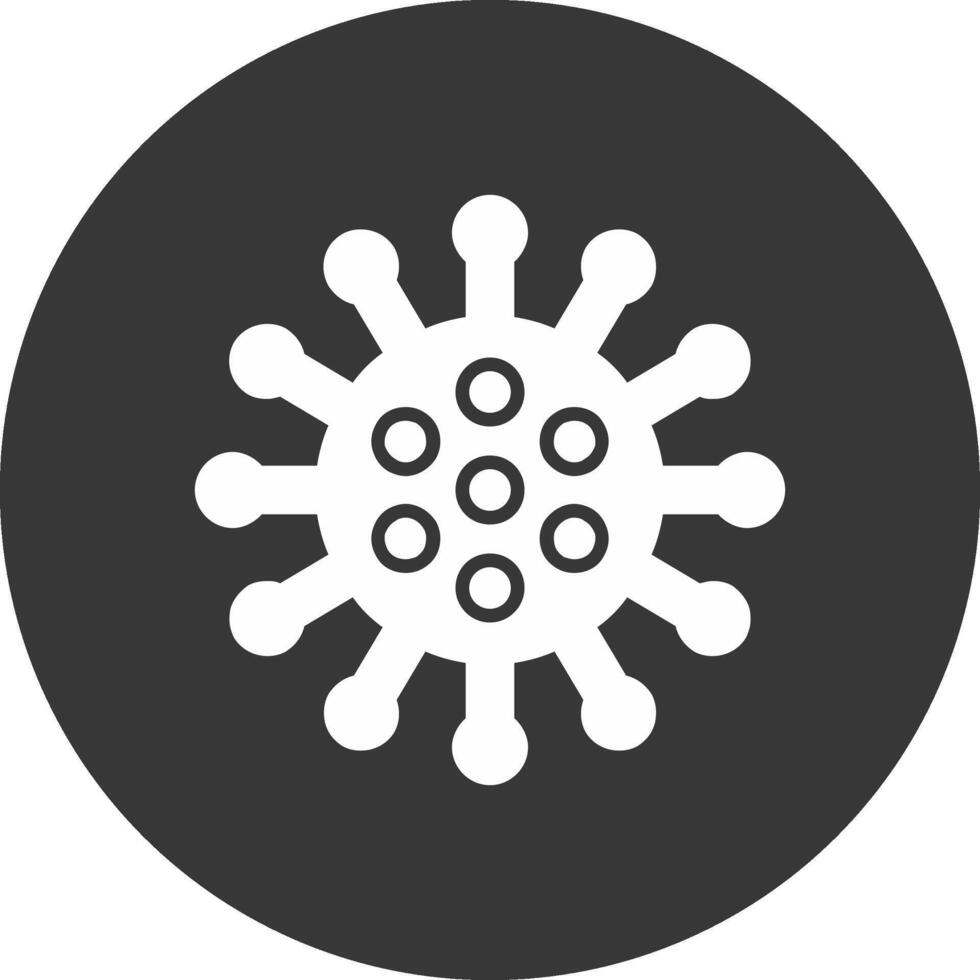 Virus-Glyphe invertiertes Symbol vektor