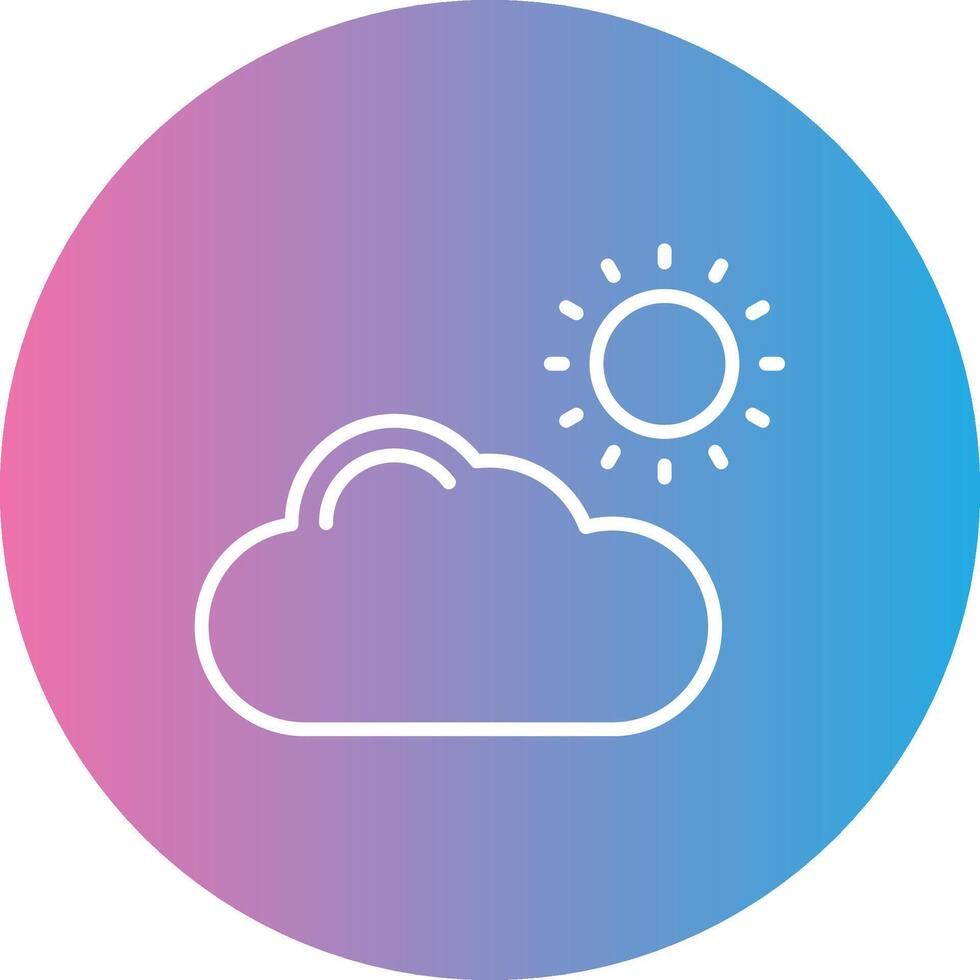 Wolke Linie Gradient Kreis Symbol vektor