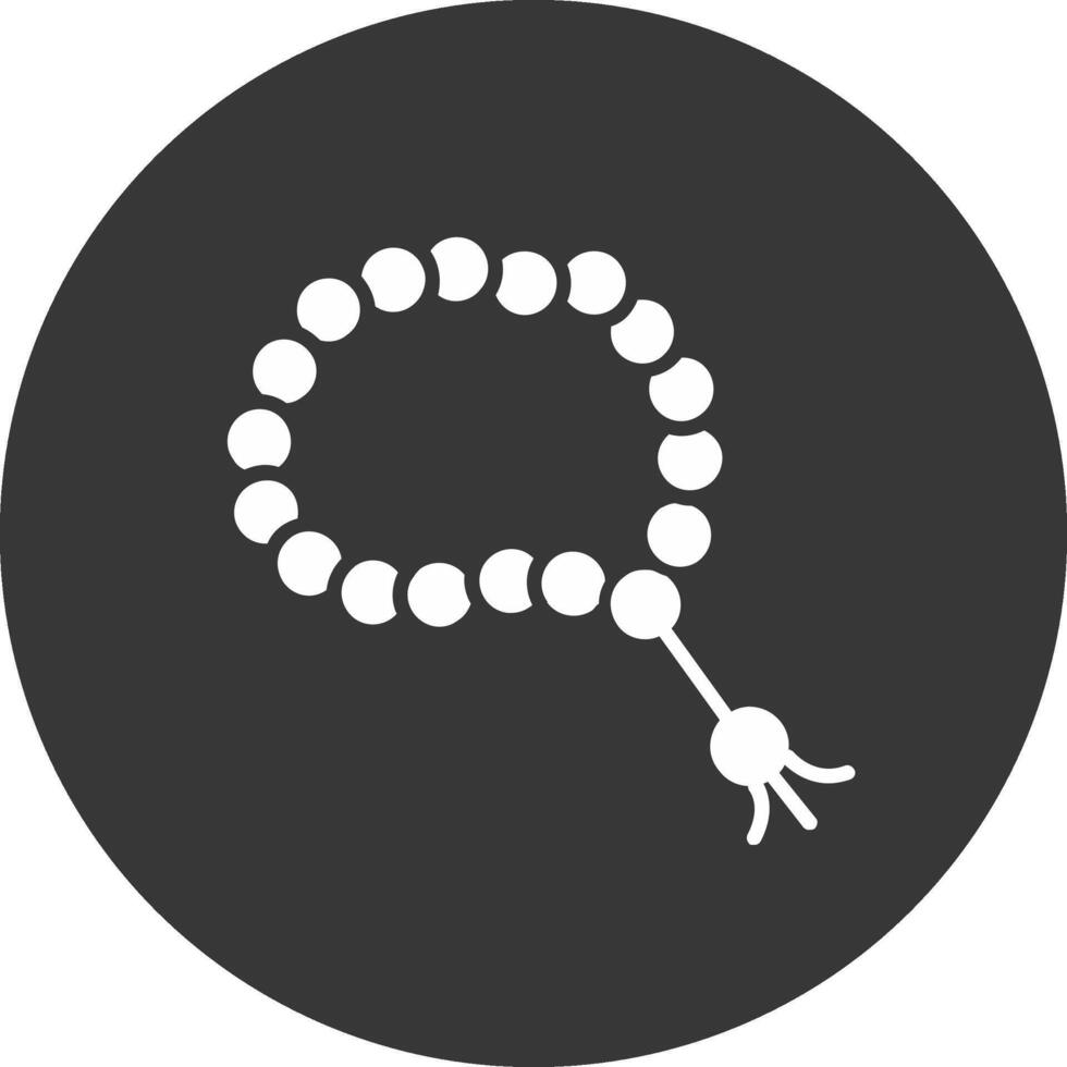 Tasbih-Glyphe invertiertes Symbol vektor