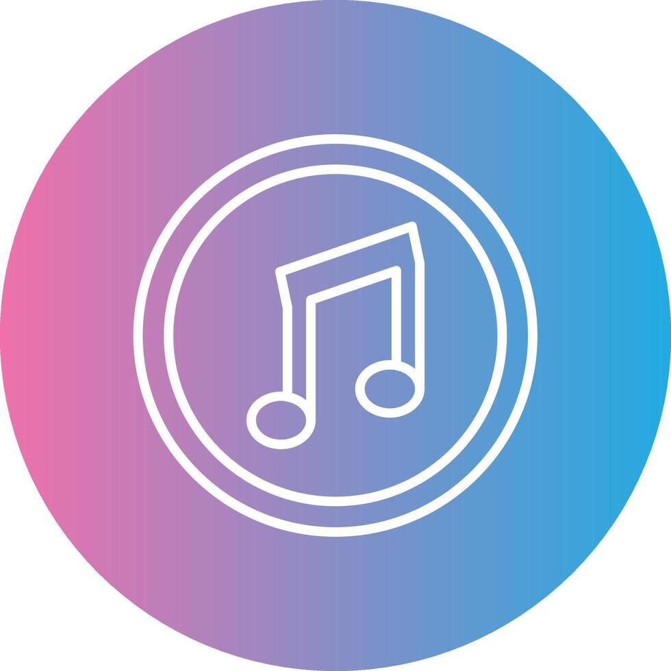 Musik- Linie Gradient Kreis Symbol vektor