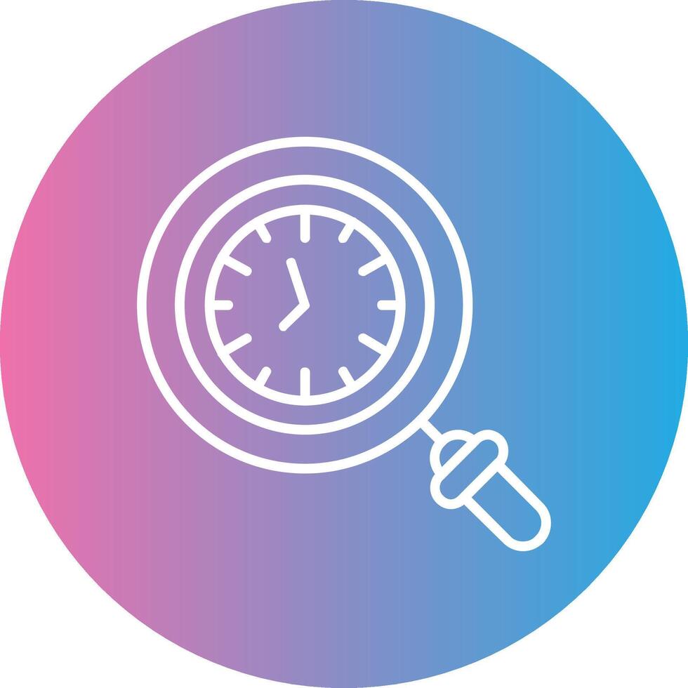 Uhr Linie Gradient Kreis Symbol vektor