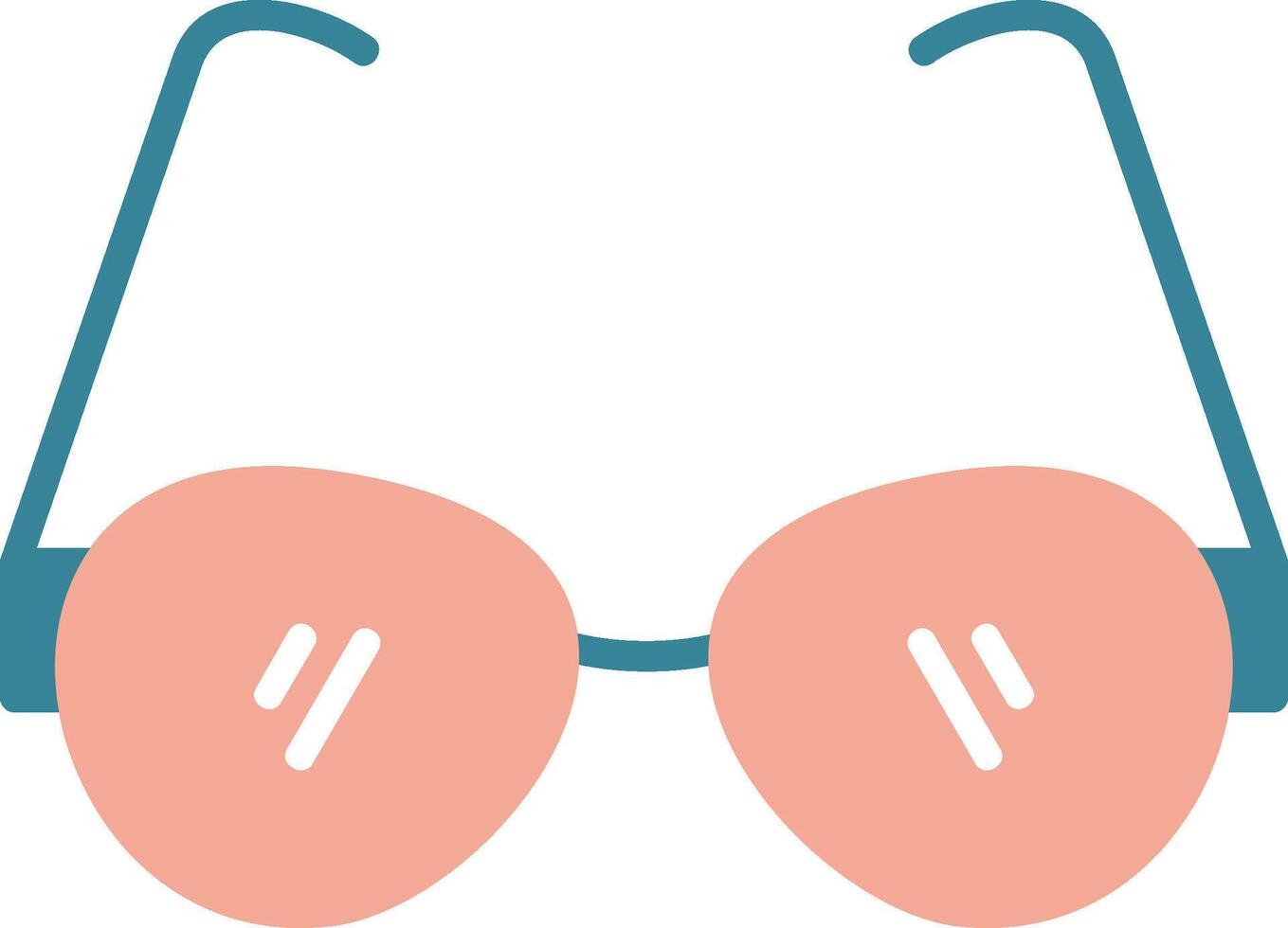 Sonnenbrillen-Glyphe zweifarbiges Symbol vektor