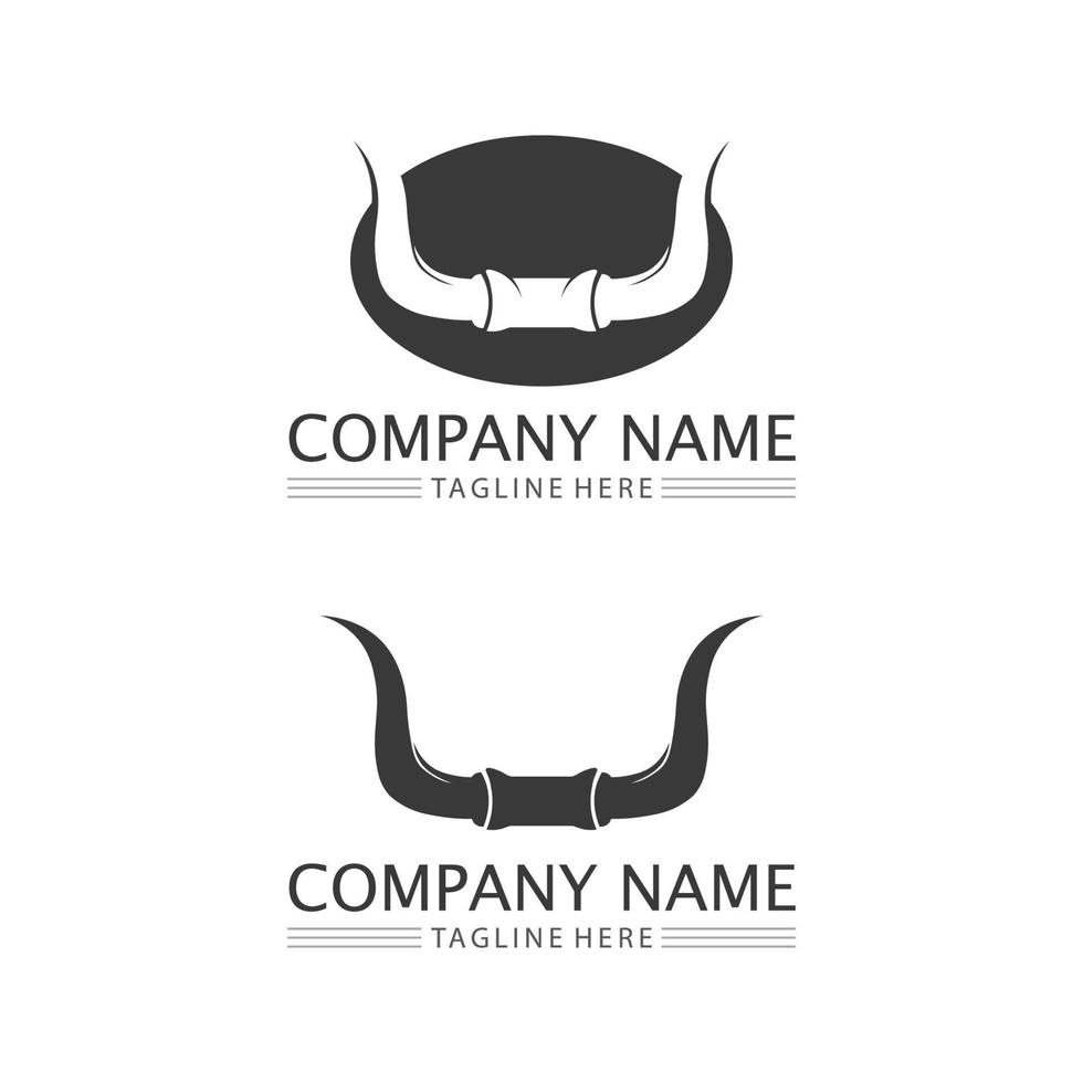 bull buffalo head ko djur maskot logo design vektor för sport horn buffalo djur däggdjur huvud logo vilda matador