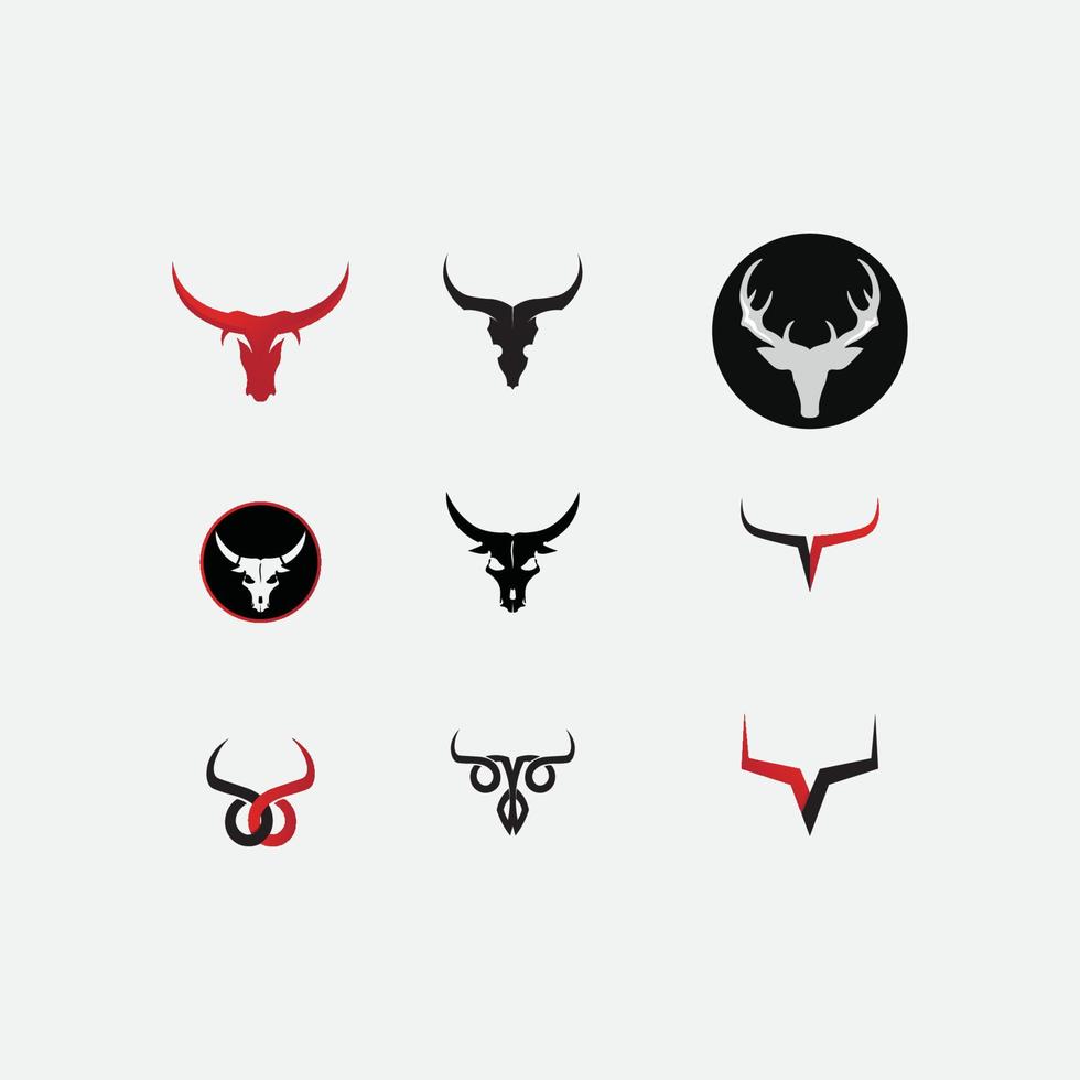 Bull Büffel Kopf Kuh Tier Maskottchen Logo Design Vektor für Sport Horn Büffel Tier Säugetiere Kopf Logo Wild Matador