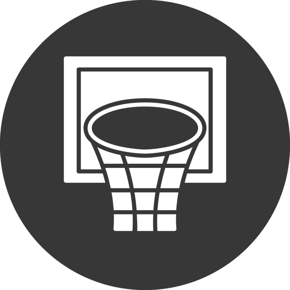 basketboll ring glyf omvänd ikon vektor