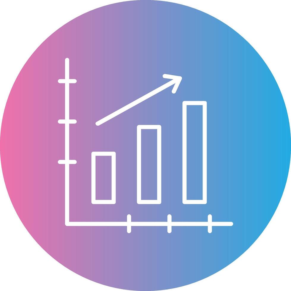 Bar Diagramm Linie Gradient Kreis Symbol vektor