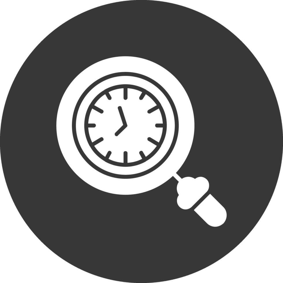 Uhr Glyphe umgekehrtes Symbol vektor