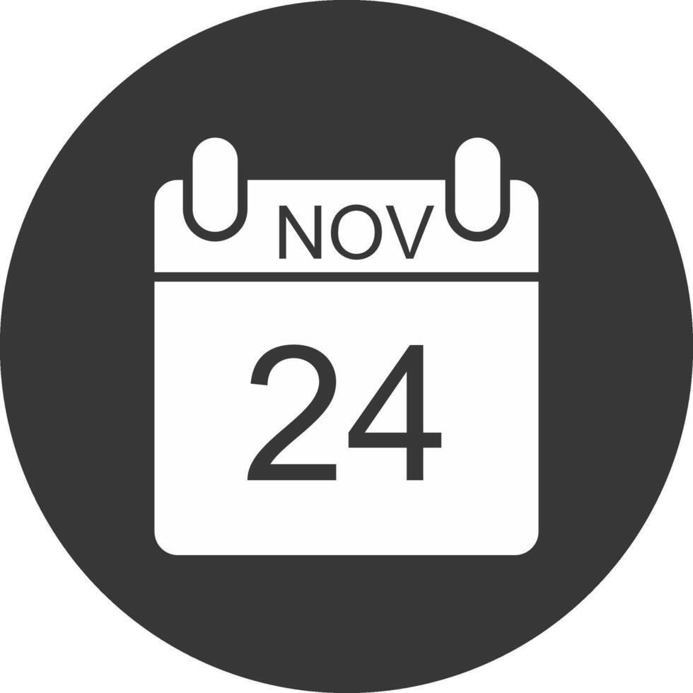 november glyf omvänd ikon vektor