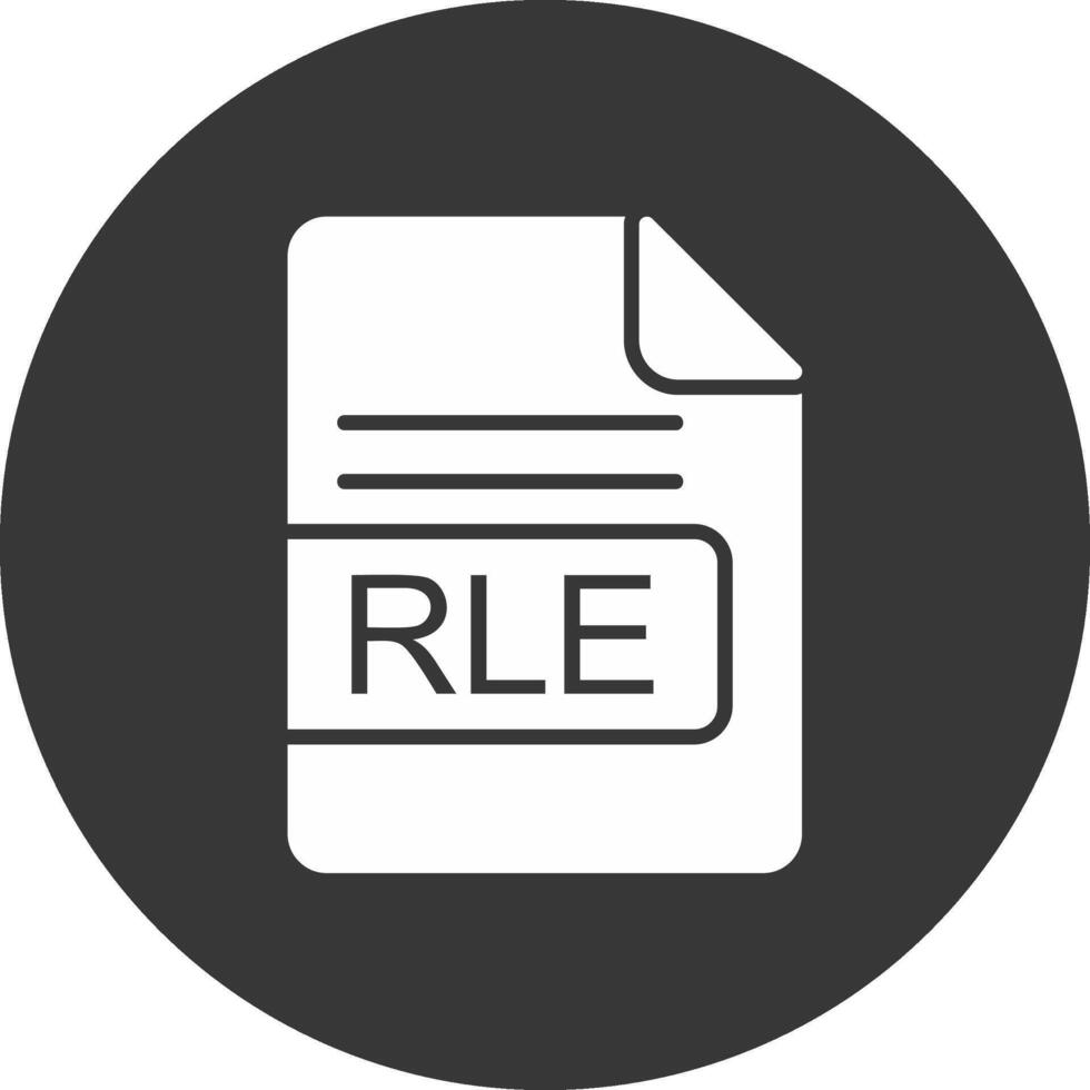 rle fil formatera glyf omvänd ikon vektor