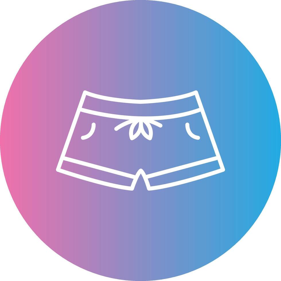 schwimmen kurze Hose Linie Gradient Kreis Symbol vektor