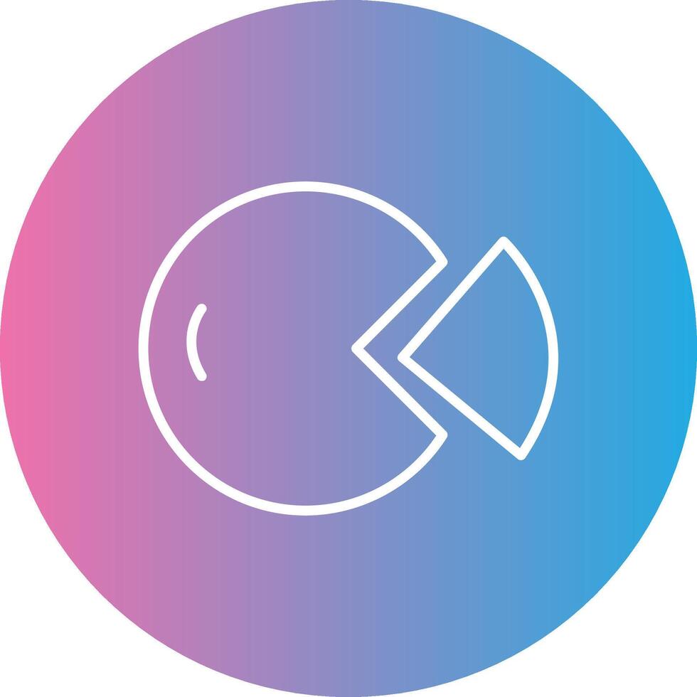 Kuchen Diagramm Linie Gradient Kreis Symbol vektor