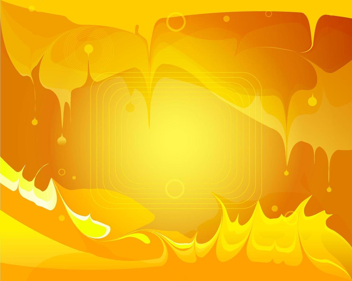 abstrakte gelbe Flammen und Flüssigkeit vektor