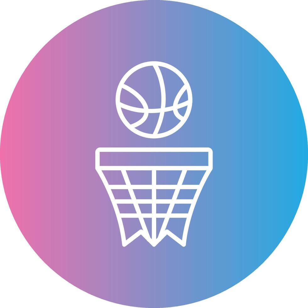 Basketball Linie Gradient Kreis Symbol vektor