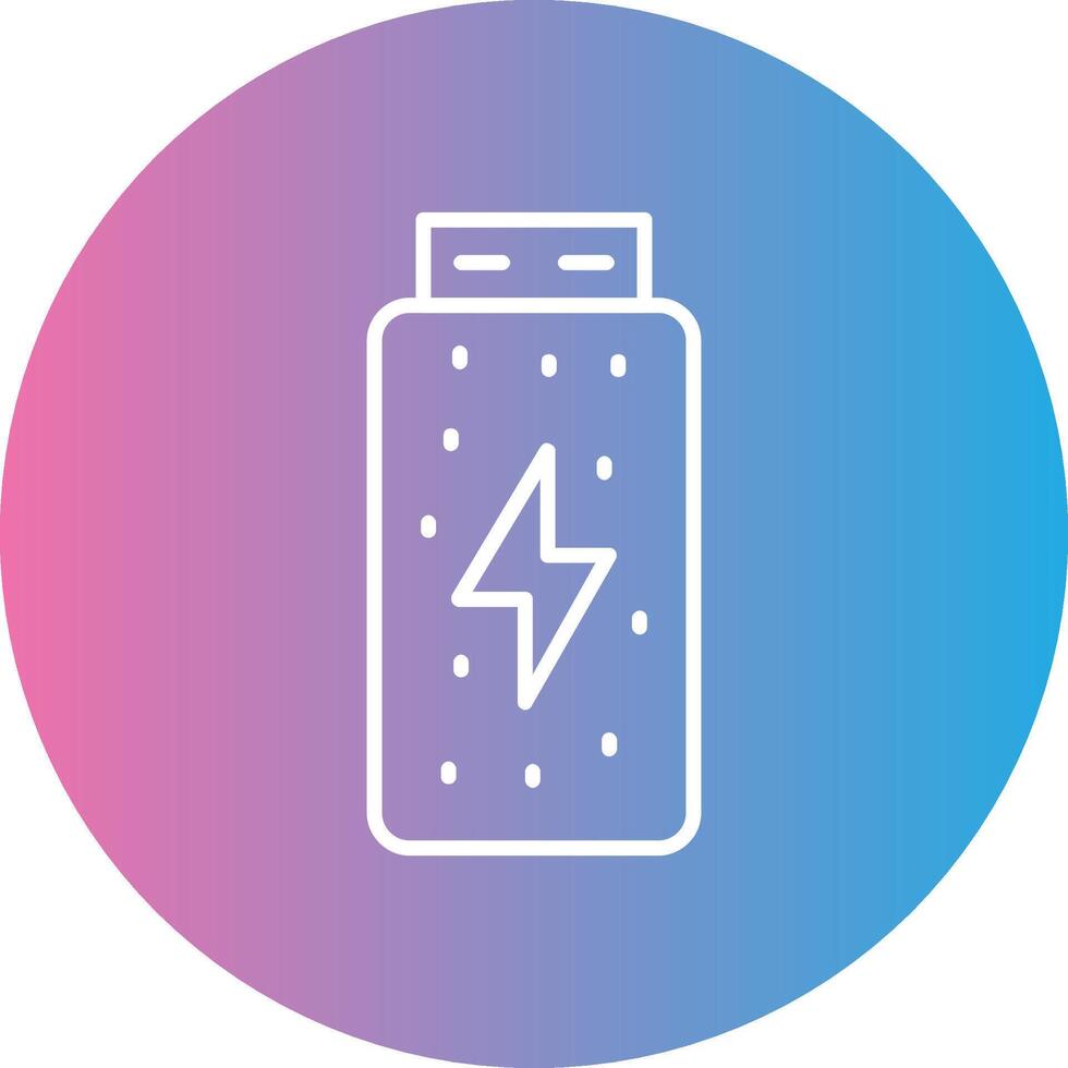 Batterie Status Linie Gradient Kreis Symbol vektor