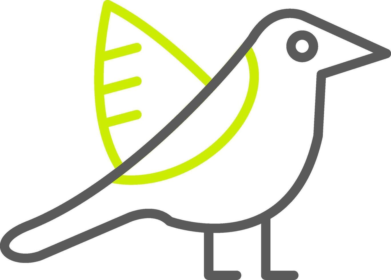 Vogelkunde Linie zwei Farbe Symbol vektor