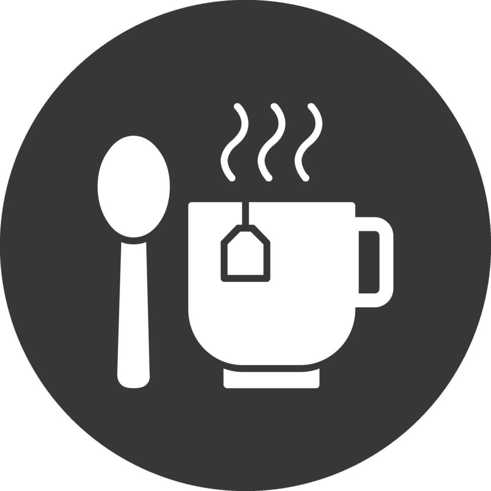 Kaffeetasse Glyphe umgekehrtes Symbol vektor