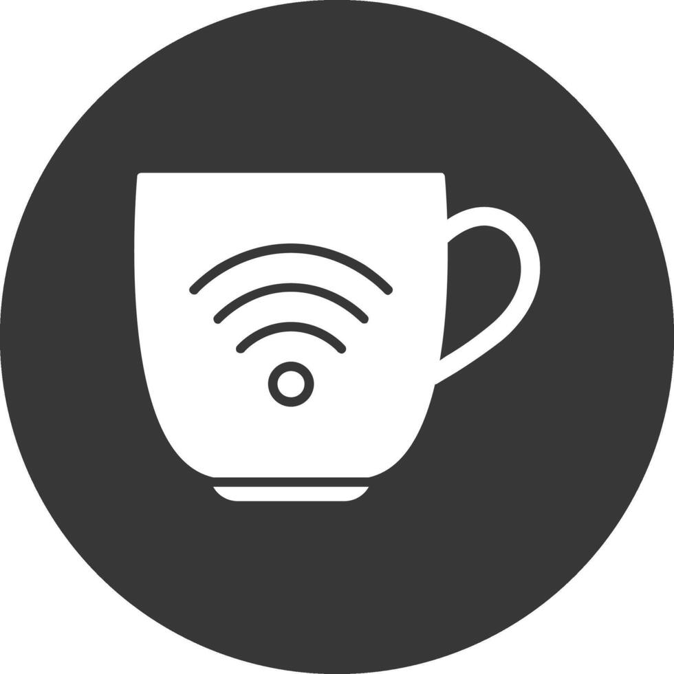 wifi glyf inverterad ikon vektor