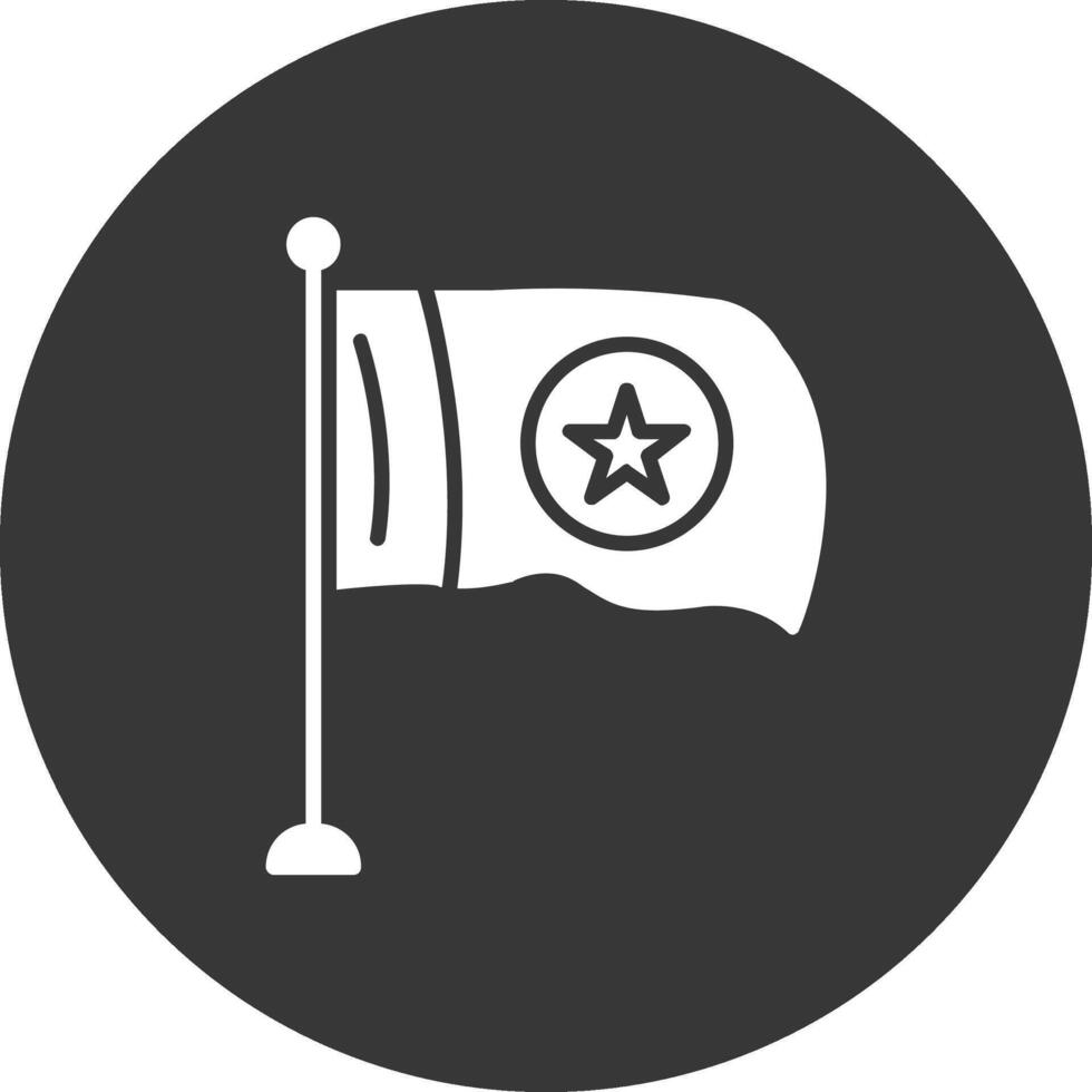 Flagge Glyphe invertiert Symbol vektor