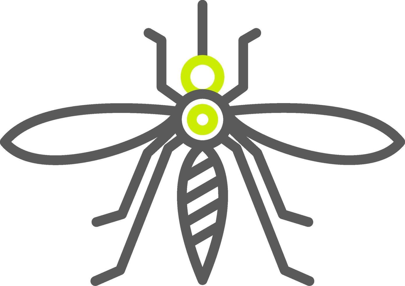 Mückenlinie zweifarbiges Symbol vektor