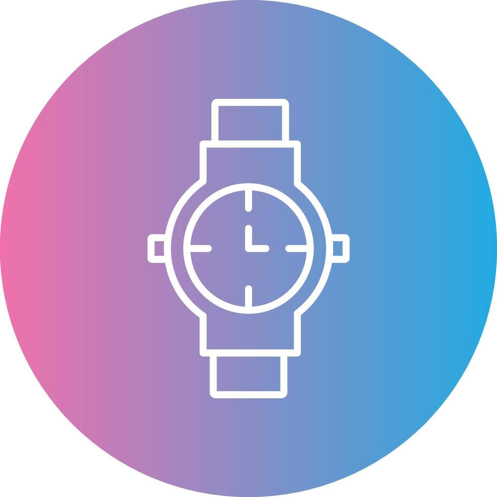 Uhr Linie Gradient Kreis Symbol vektor