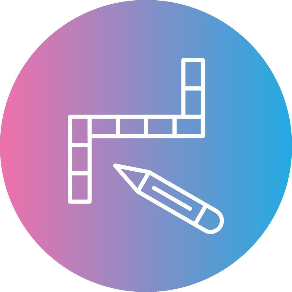 Kreuzworträtsel Linie Gradient Kreis Symbol vektor