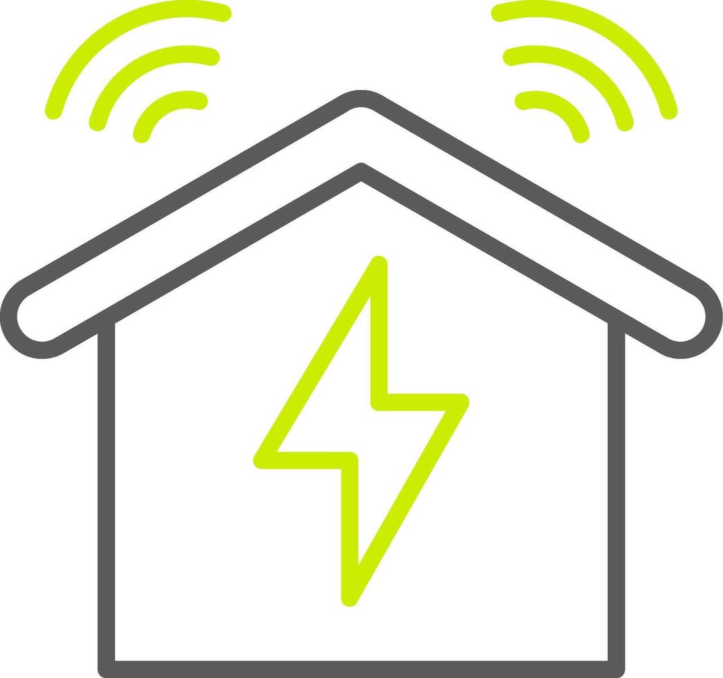 Smart-Home-Linie zweifarbiges Symbol vektor