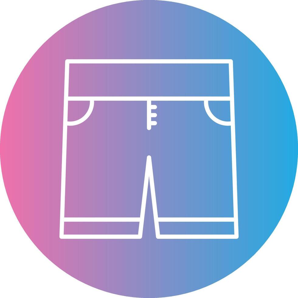 kurze Hose Linie Gradient Kreis Symbol vektor