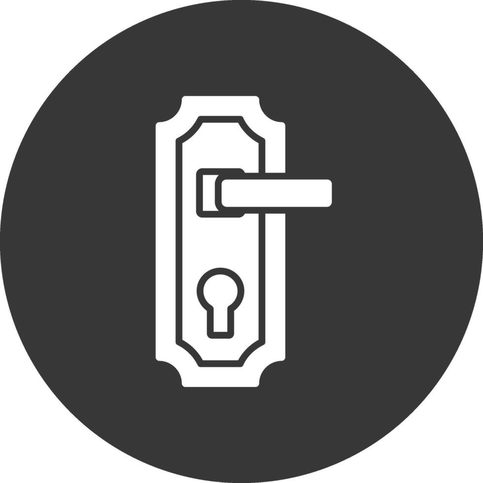 Tür Griff Glyphe invertiert Symbol vektor