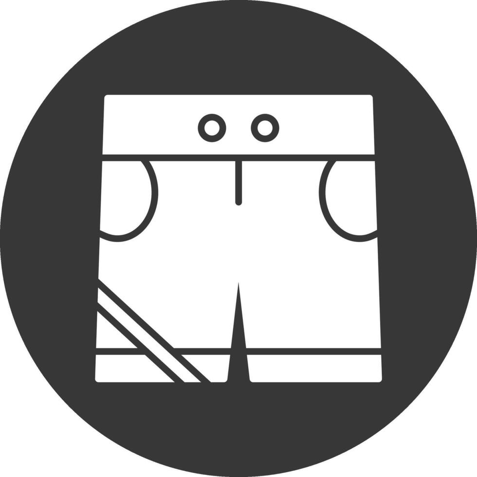 Shorts Glyphe invertiertes Symbol vektor