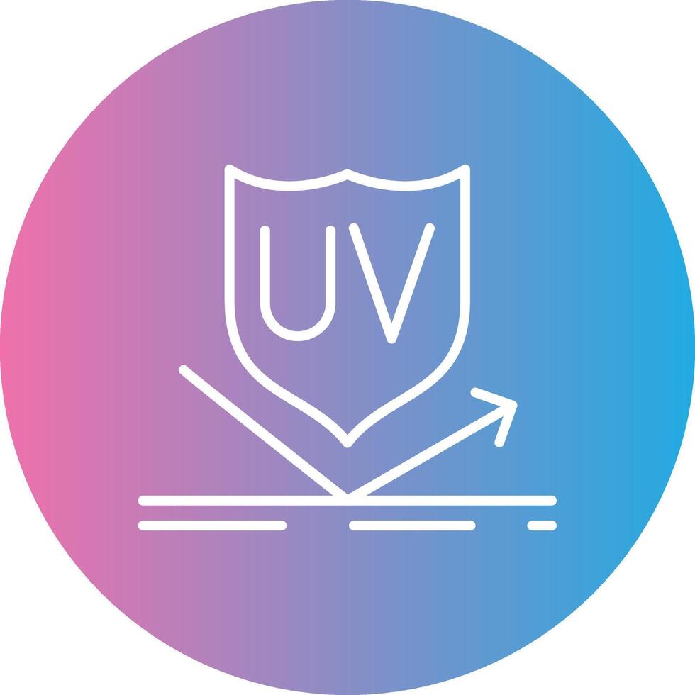 uv Schutz Linie Gradient Kreis Symbol vektor