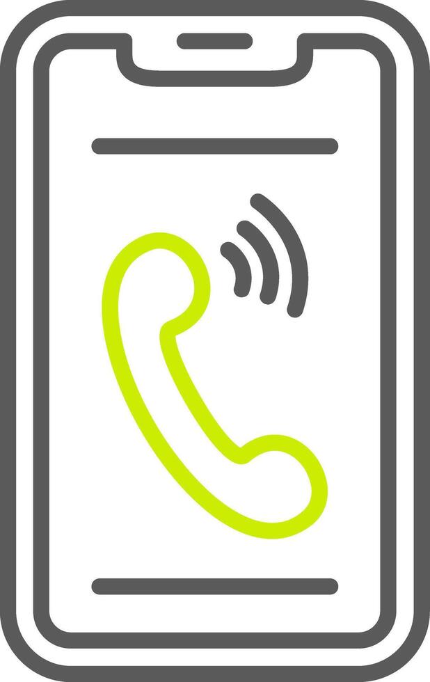 Telefon Linie zwei Farbe Symbol vektor