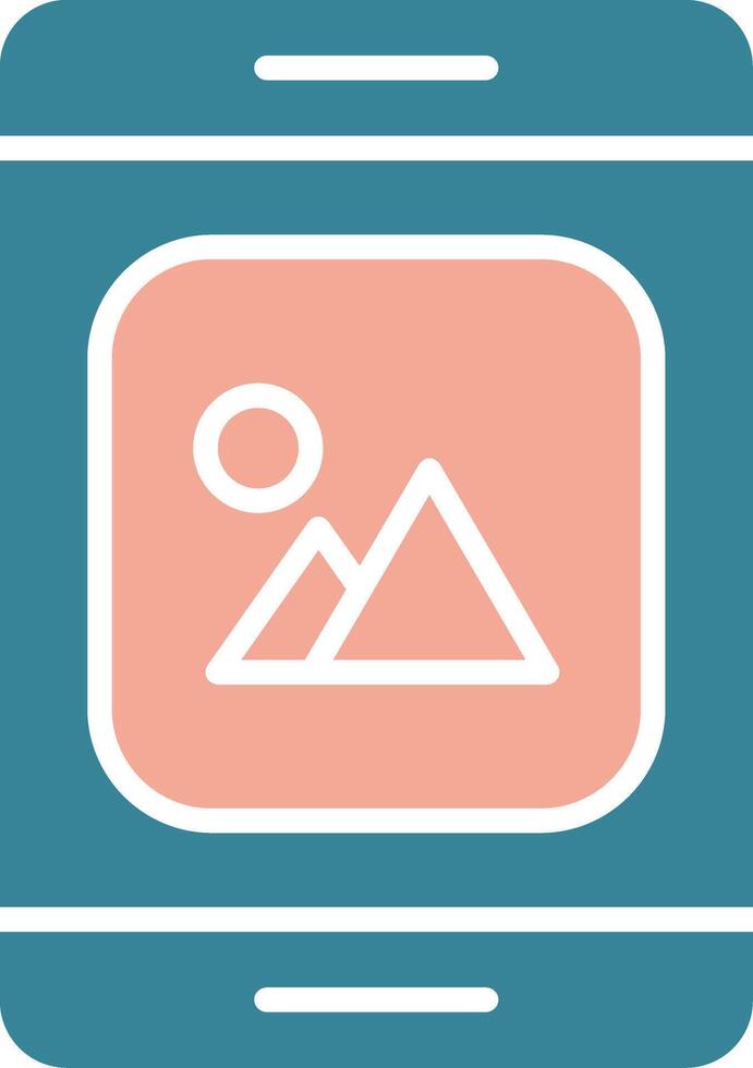 Mobile App Glyphe zweifarbiges Symbol vektor