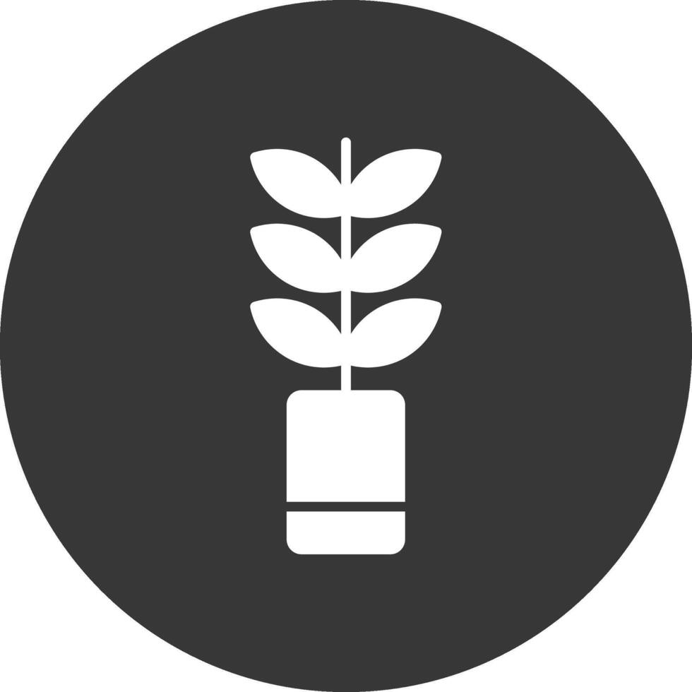 Pflanze Glyphe invertiert Symbol vektor