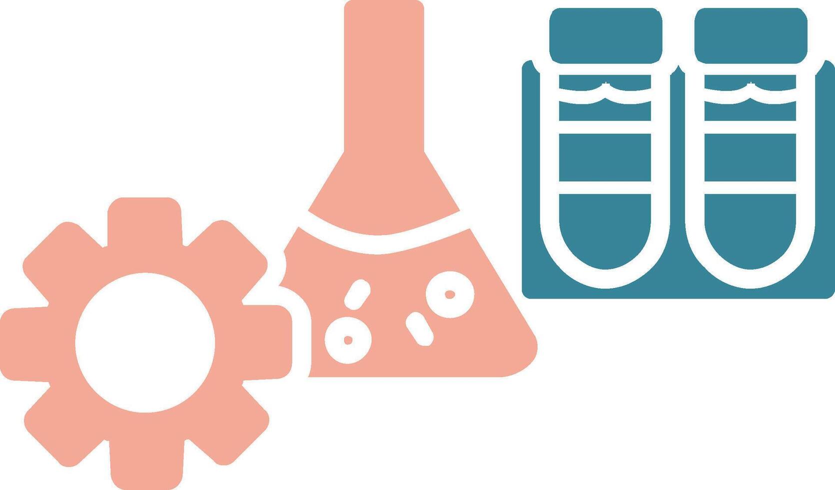 Experiment Glyphe zweifarbiges Symbol vektor